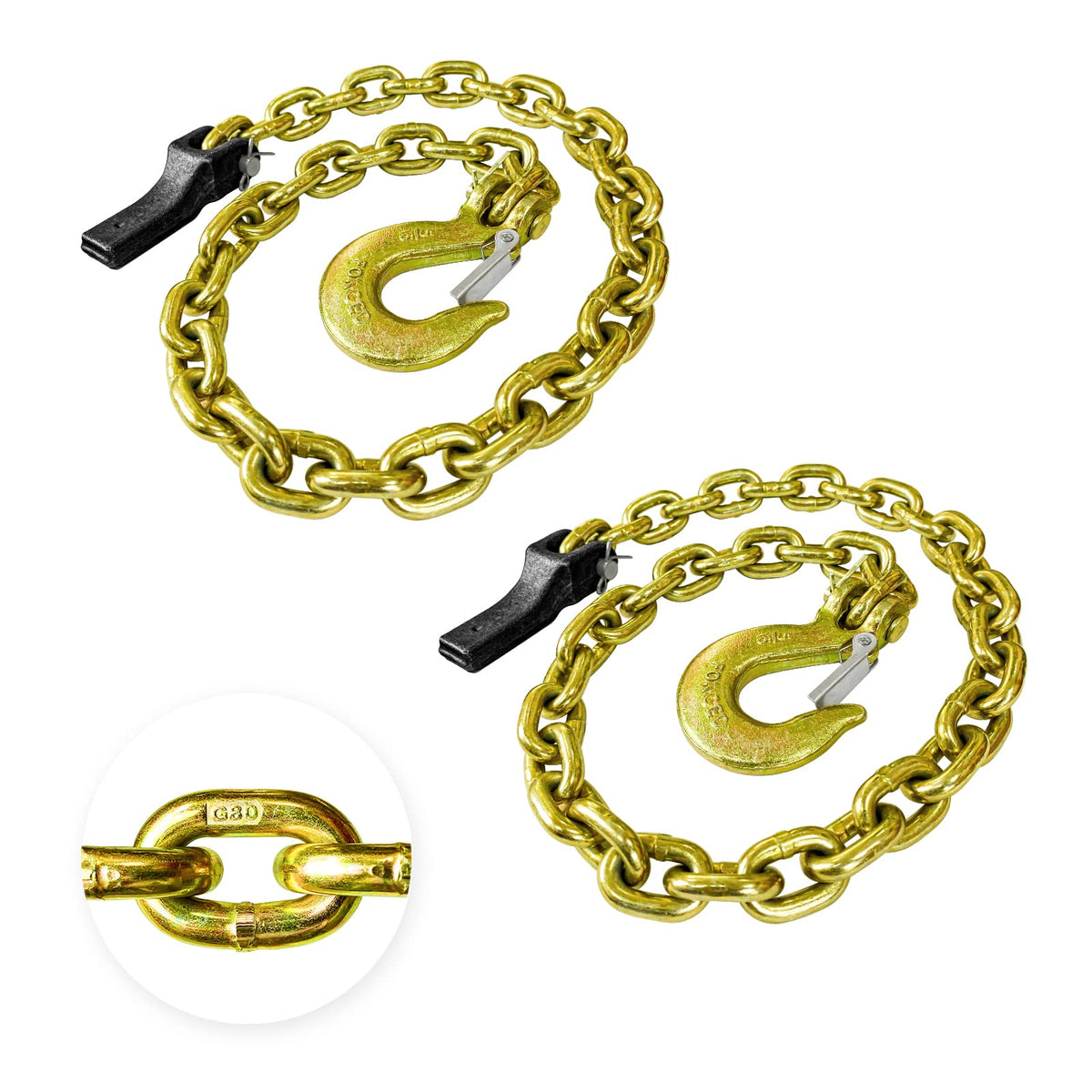 YATOINTO Grade 80 trailer chain 35in for heavy-duty towing reliability