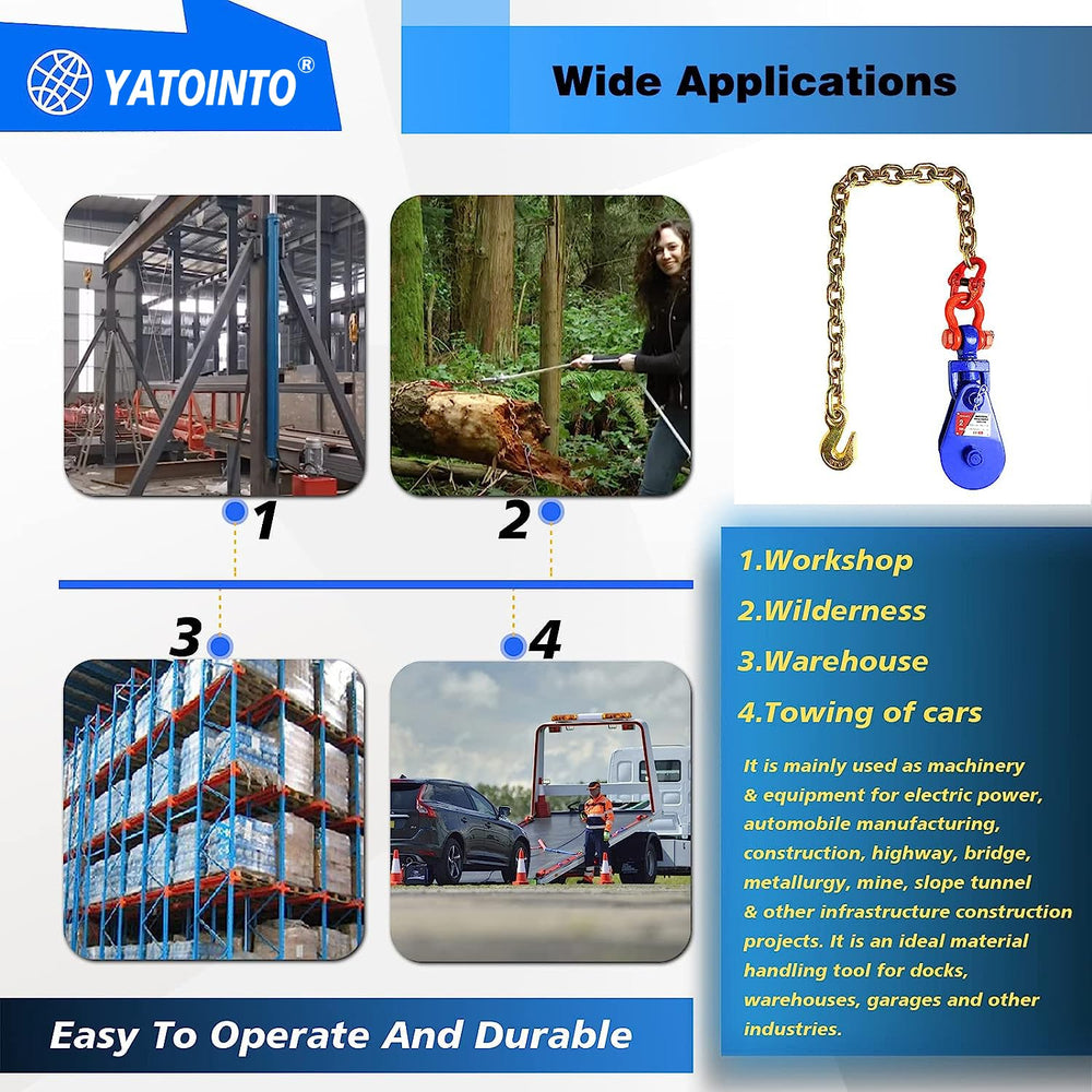 YATOINTO 2T block used in industrial settings for heavy towing
