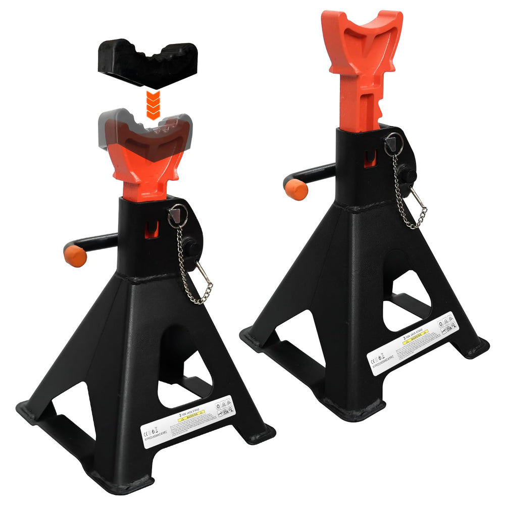 YATOINTO 3-ton jack stand base provides stable support for lifting heavy vehicles.