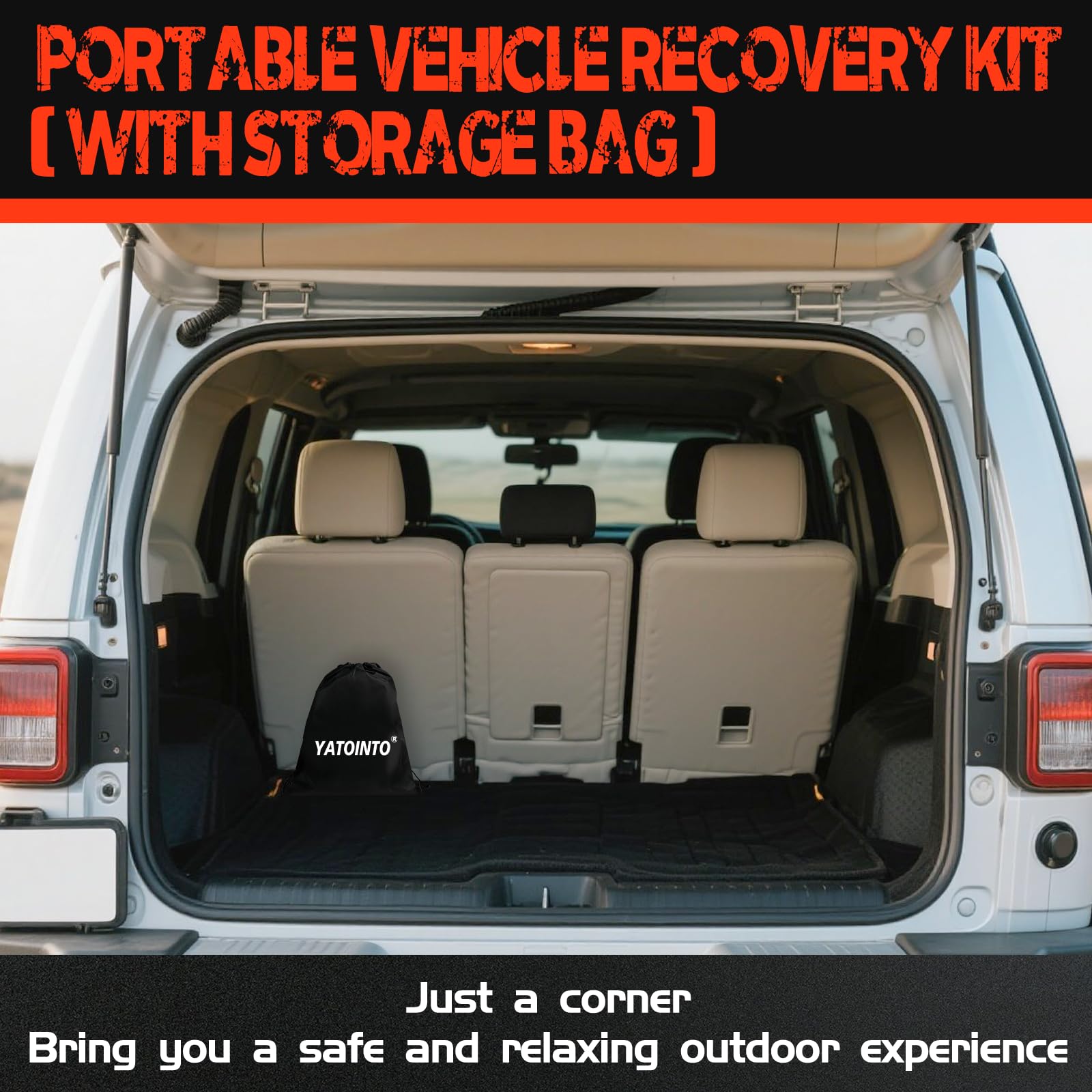 YATOINTO off-road recovery kit ready for adventures and emergencies.
