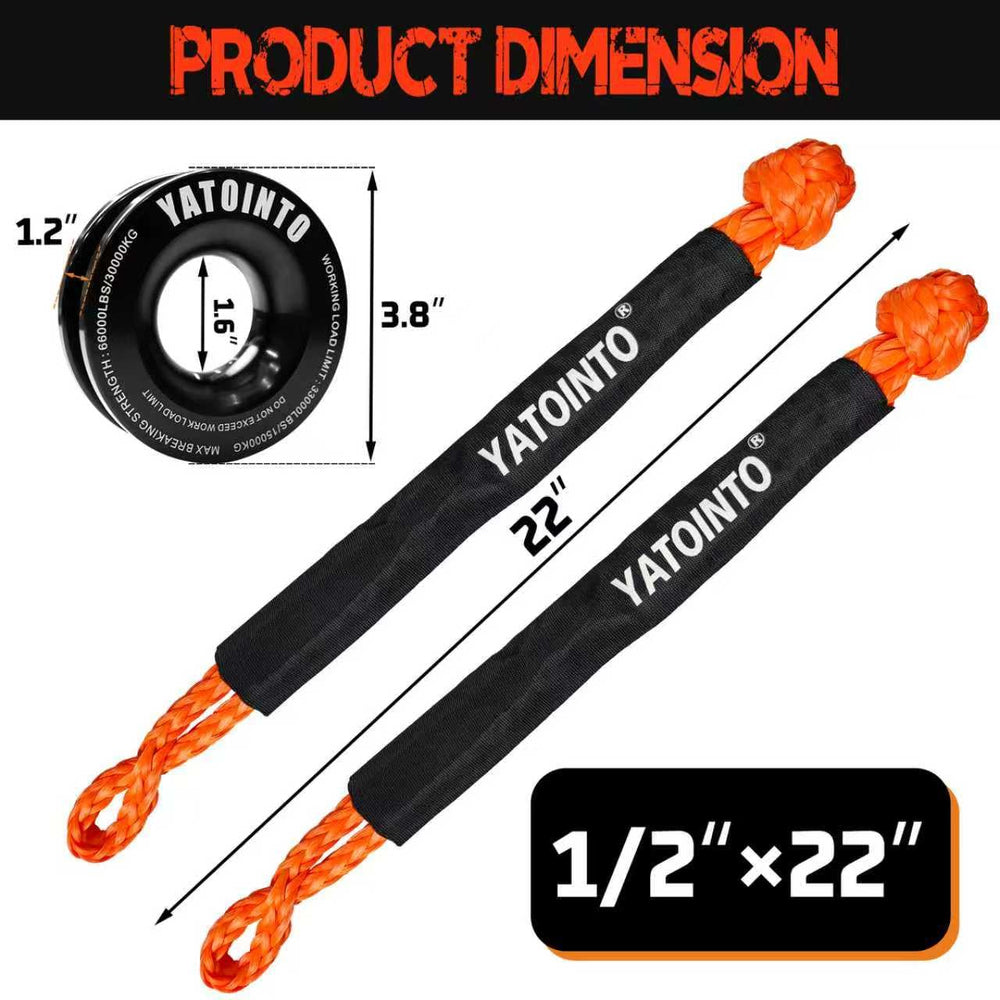 YATOINTO heavy-duty snatch block pulley in use for efficient winching.