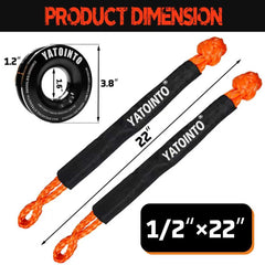 YATOINTO heavy-duty snatch block pulley in use for efficient winching.