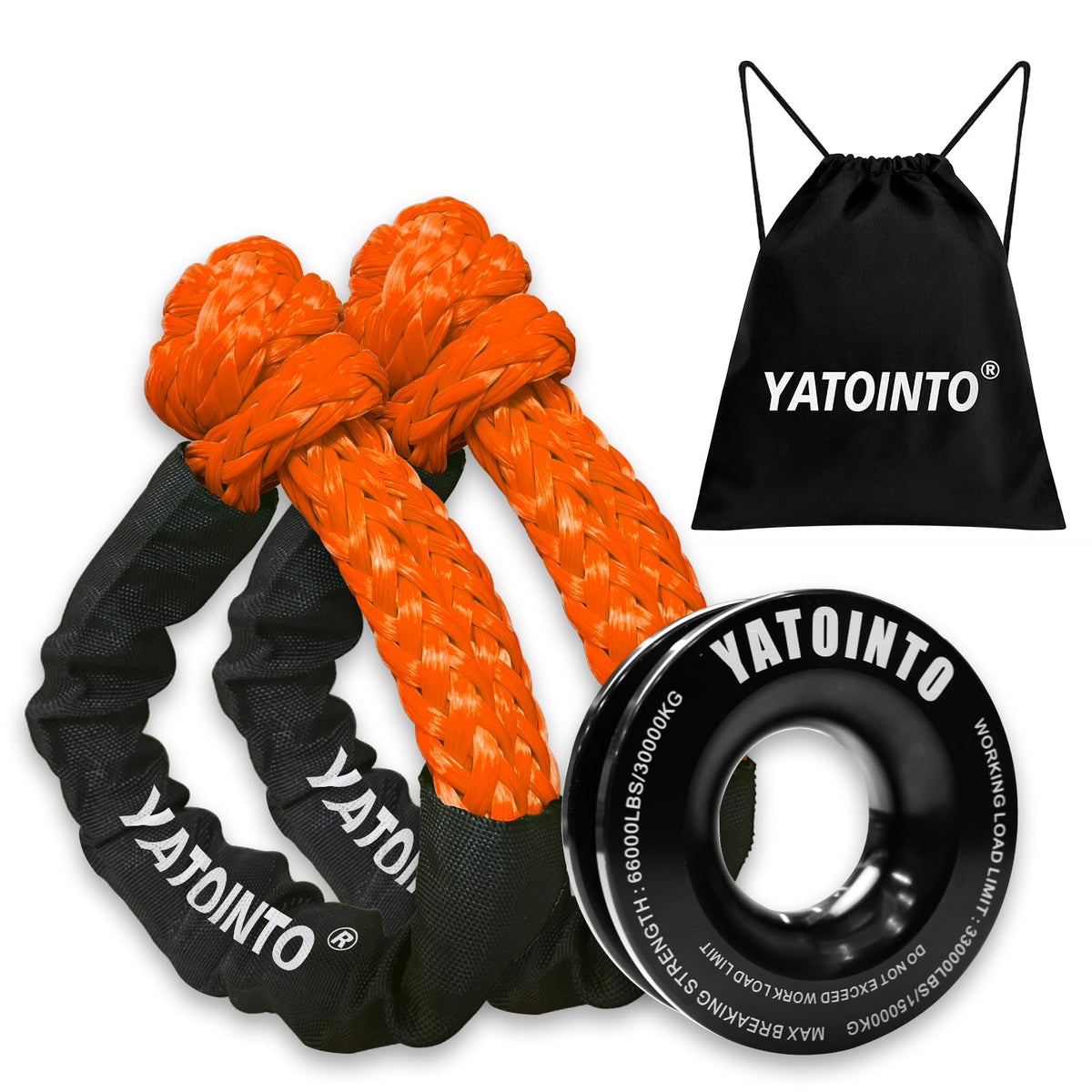 YATOINTO soft shackle 1/2x22 ready for heavy vehicle recovery.