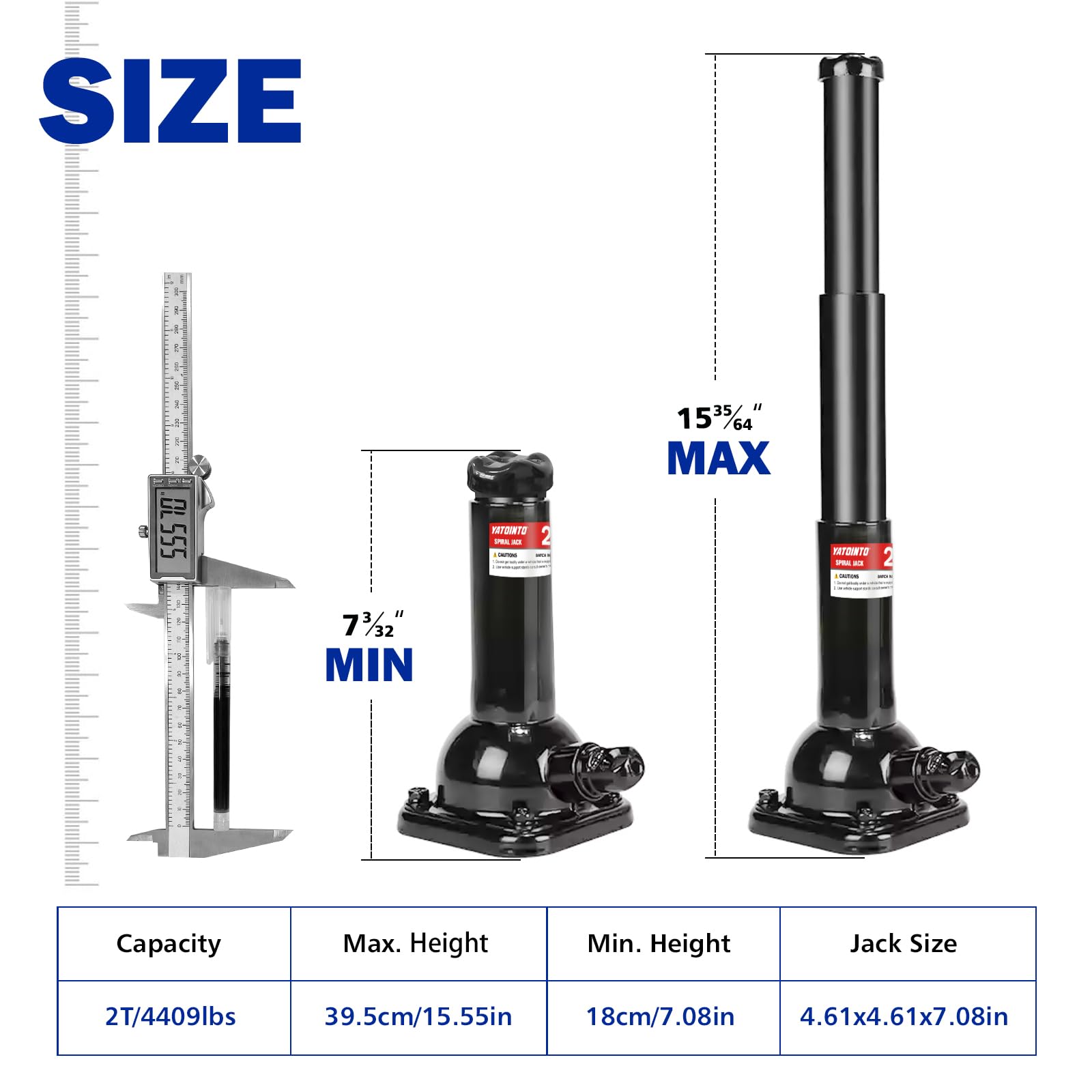 YATOINTO spiral lift mechanism highlighted for smooth operation and controlled raising