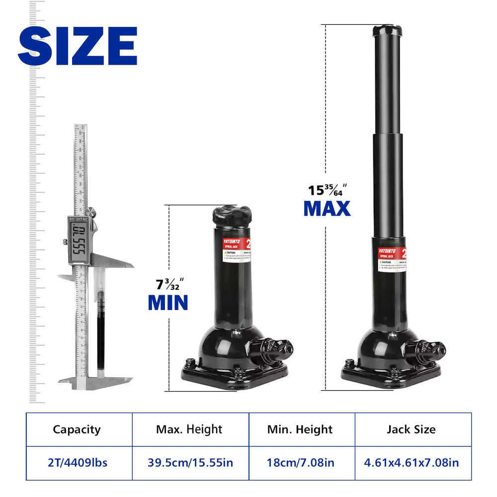 YATOINTO spiral lift mechanism highlighted for smooth operation and controlled raising