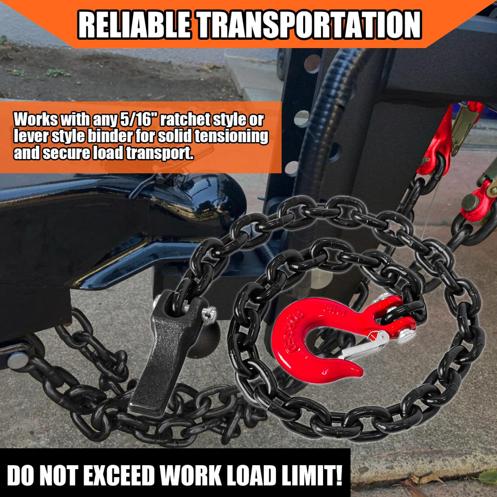 YATOINTO 36 inch length trailer safety chain for reliable towing connections.