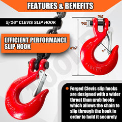 YATOINTO five sixteenths inch link chain for heavy duty towing strength.