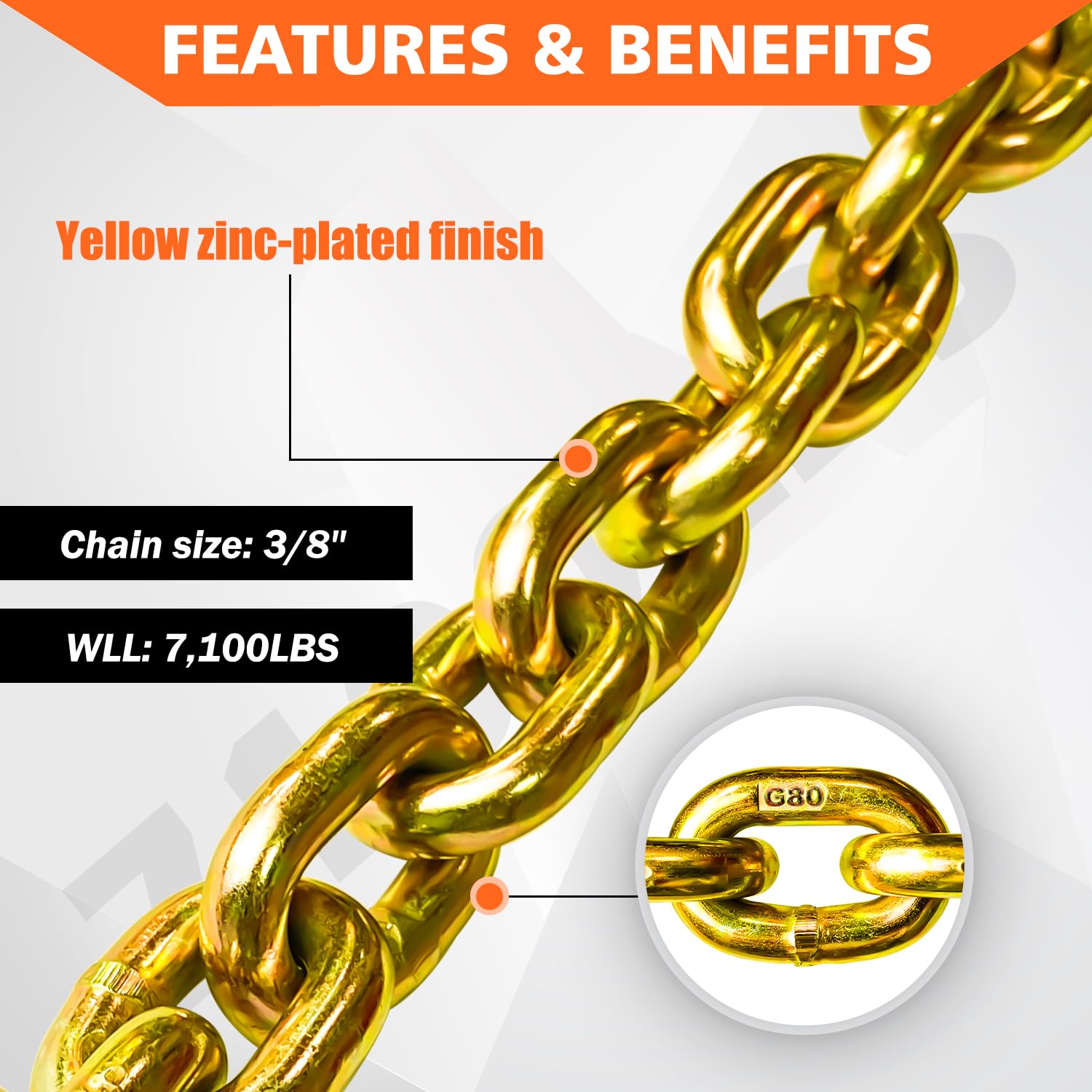 YATOINTO yellow zinc chromate finish protects against corrosion on the road.
