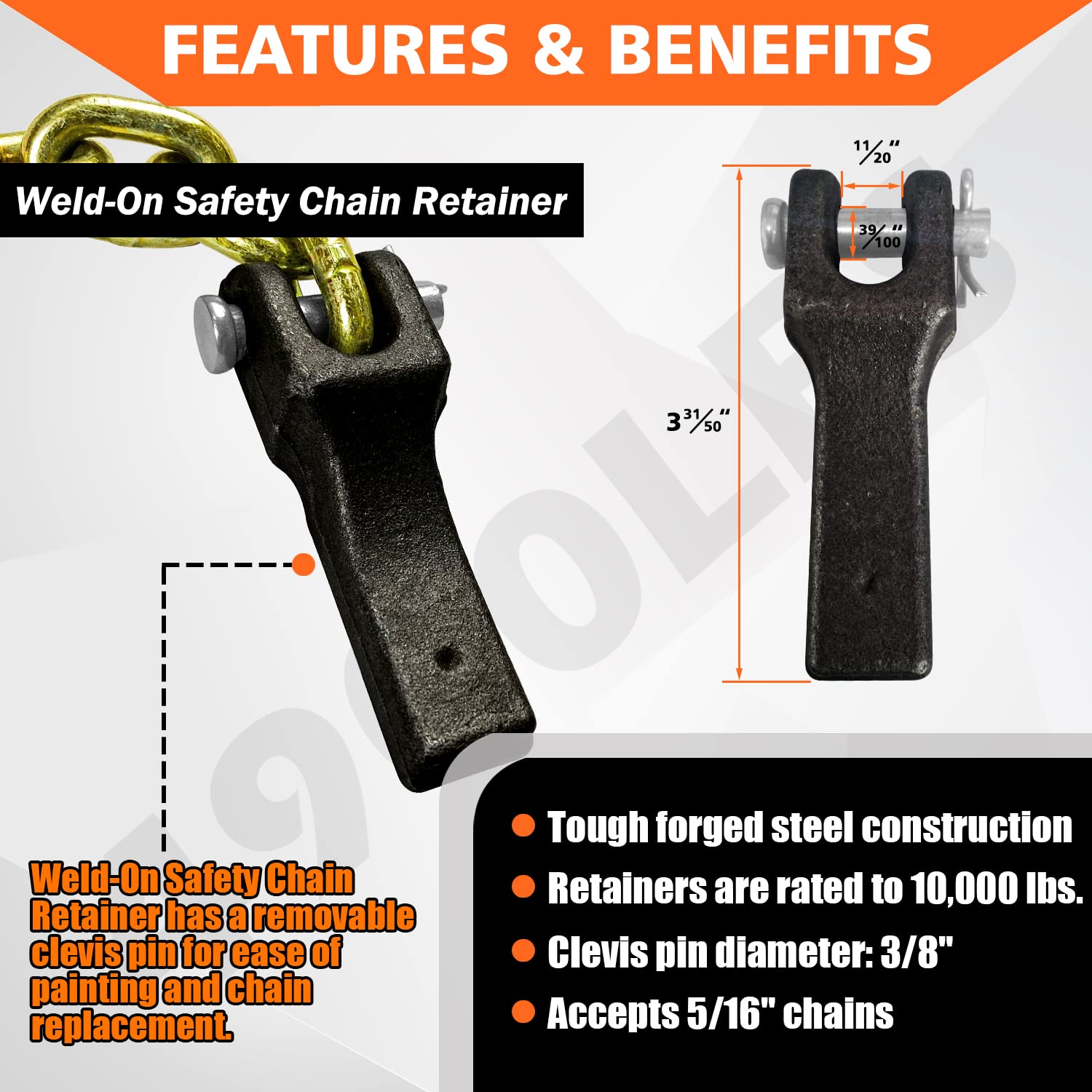 YATOINTO yellow zinc coating provides corrosion resistance for long hauls
