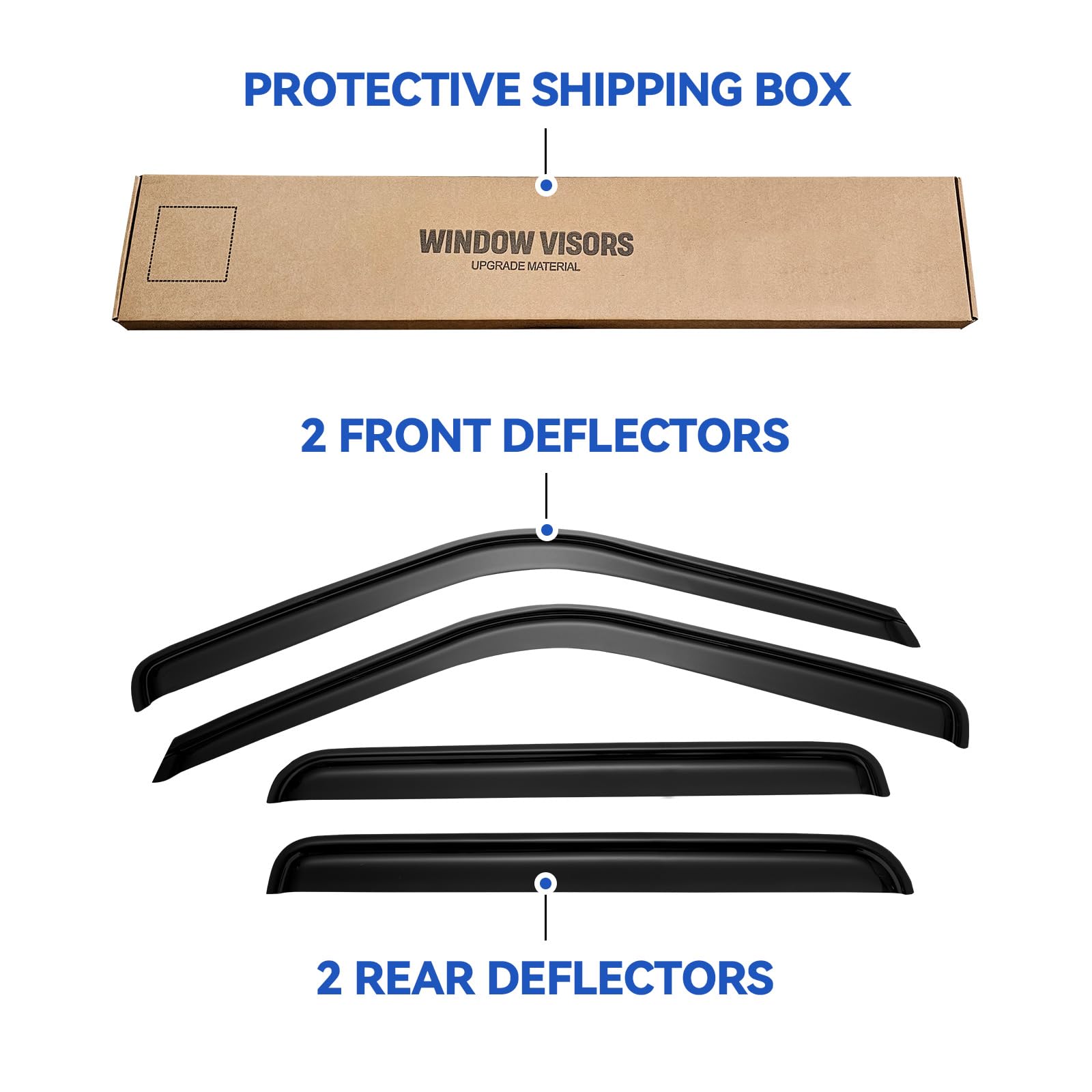 YQAUTEC exterior-install with 3M tape ensures firm adhesion.