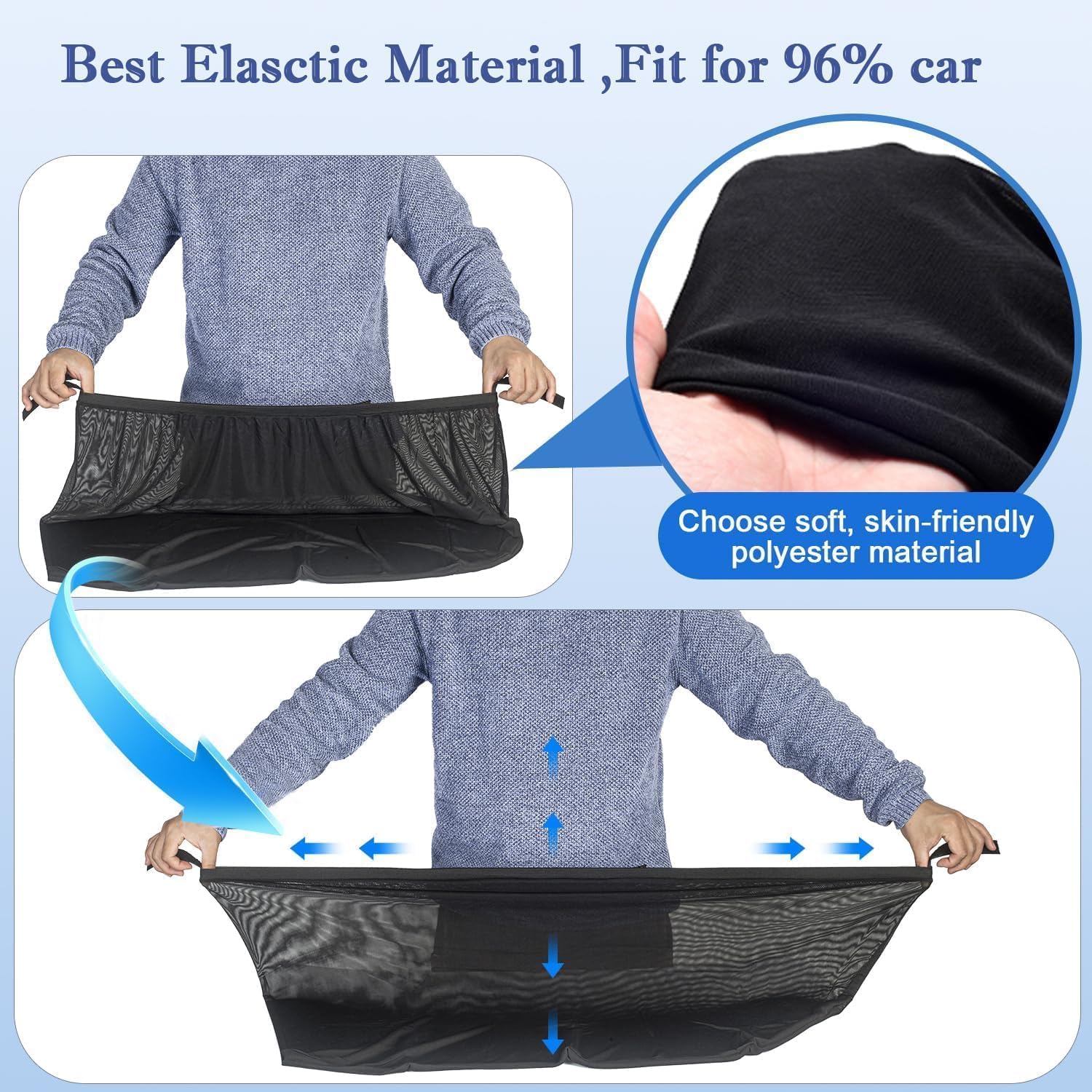 Yayalovehomee privacy protection improves comfort for backseat riders in bright sun