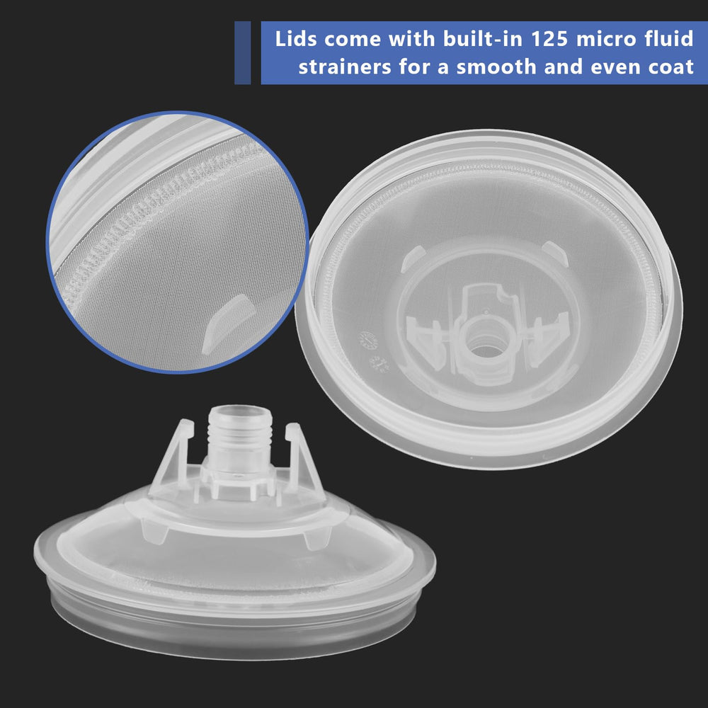 YAYODS hard cup with retainer ring stays secure during spraying.