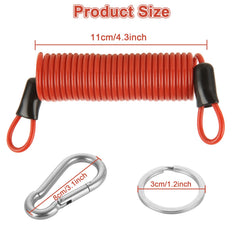YAYODS coiled-design breakaway cable maintains tension, keeping the line above the road surface.