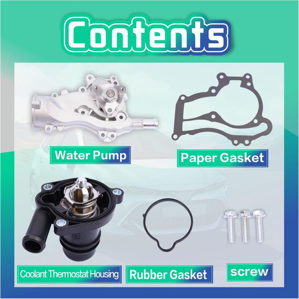 YBDDZH water pump thermostat kit OE replacement label ensures direct fit.