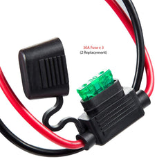 YCIND 12AWG power cord for durable 12V/24V connections.