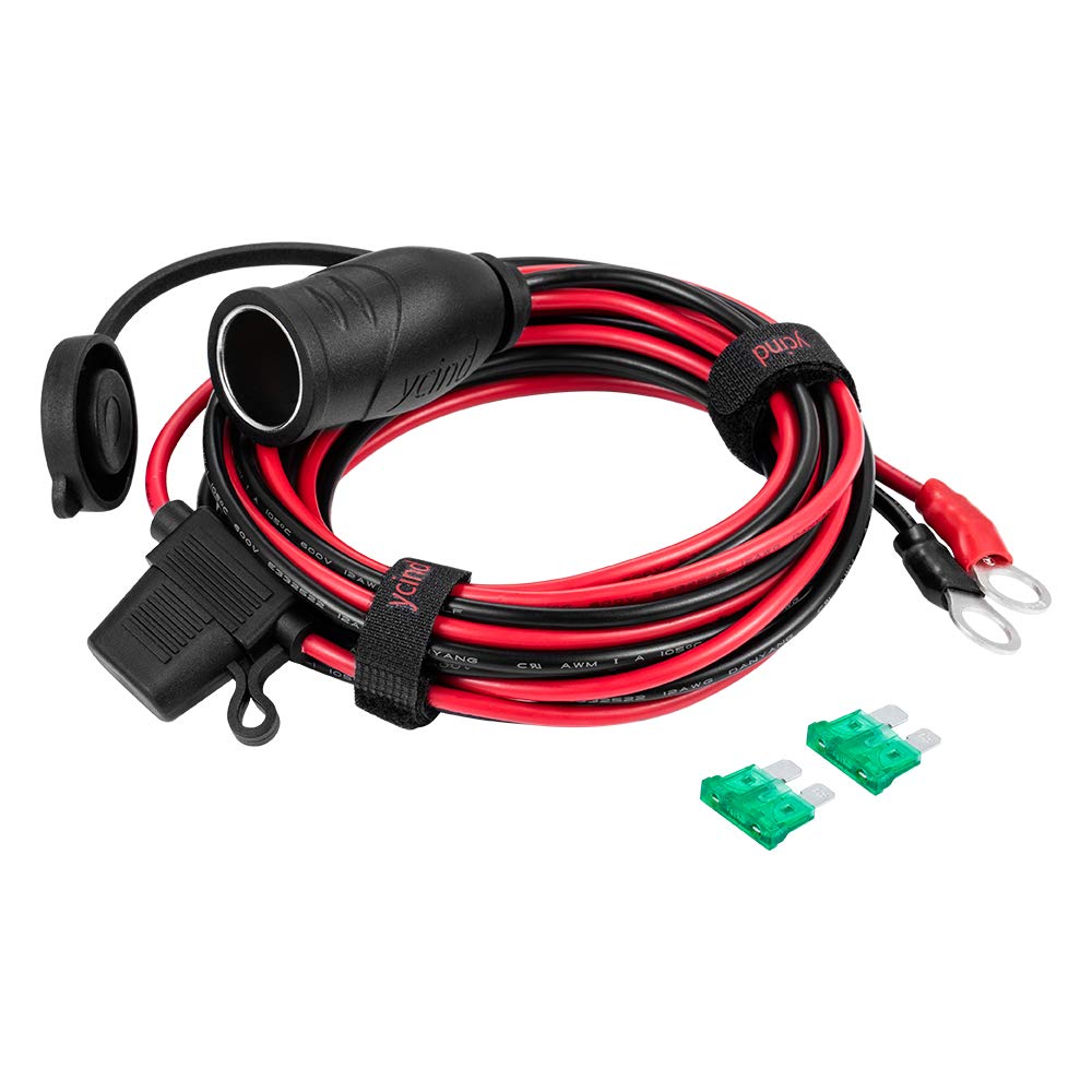 YCIND battery boost cable with 3/8-inch ring eyelet for vehicle connections