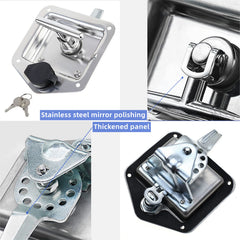 Ycsmyyds trailer door latch in 304 stainless steel for corrosion resistance.