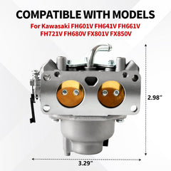 YDO carburetor for Kawasaki FH661V fitment ensures steady idle and response.