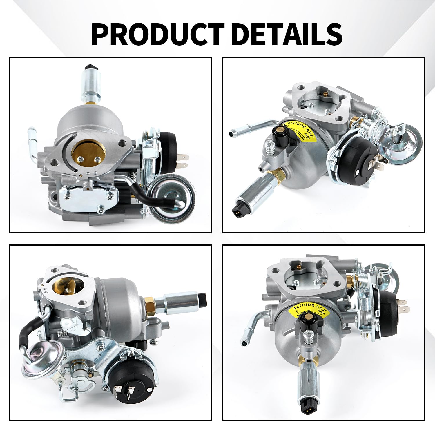 YDO carburetor installation close-up, showing fast compatibility with Marquis Gold models.