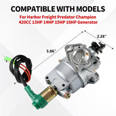 YDO carburetor installation view illustrates easy mounting