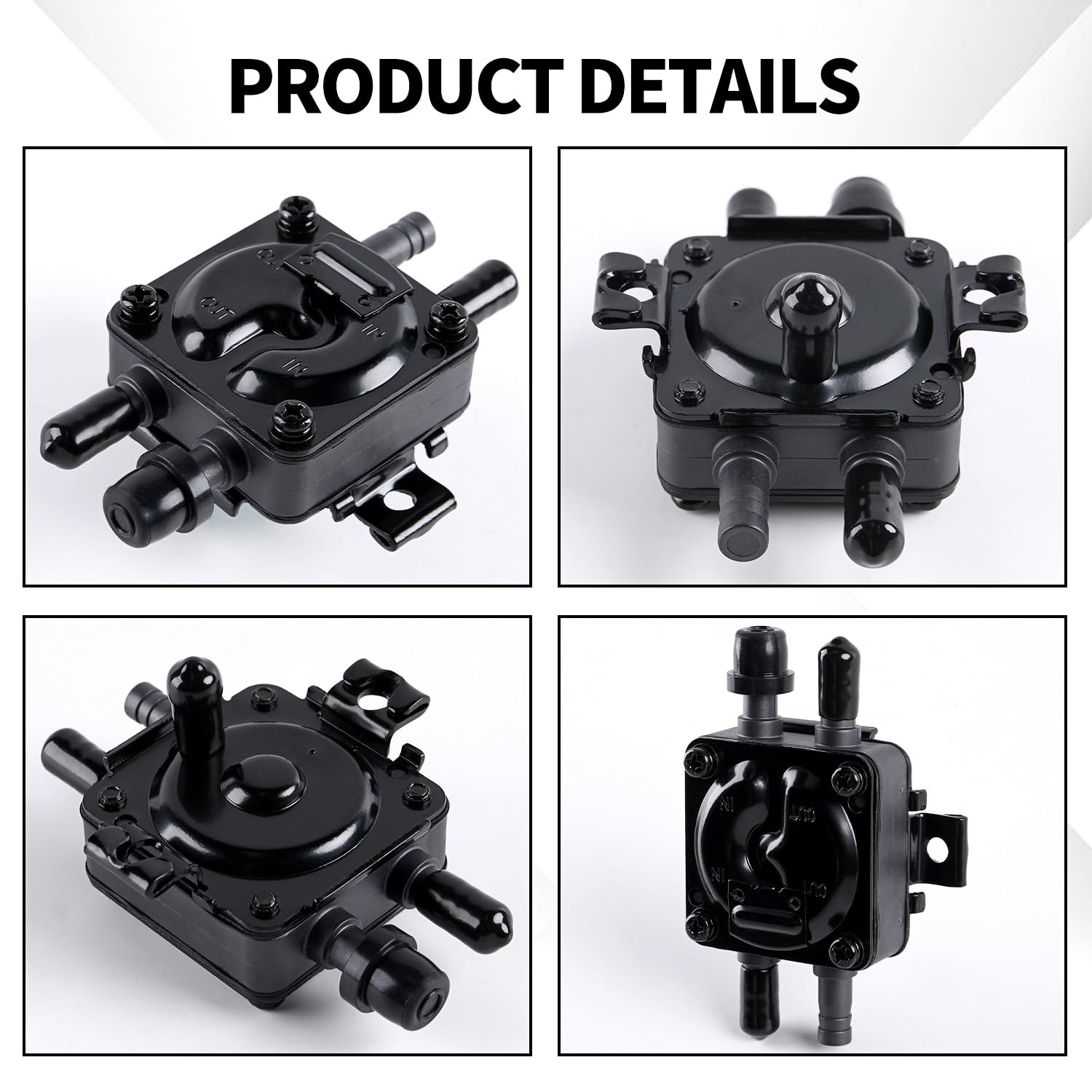 YDO installation-ready fuel pump designed for straightforward mower swaps