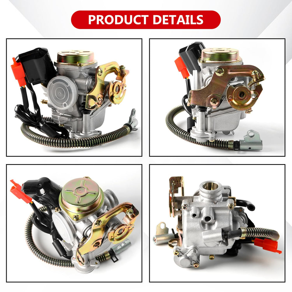 YDO GY6 50cc carburetor mounting holes for simple installation.