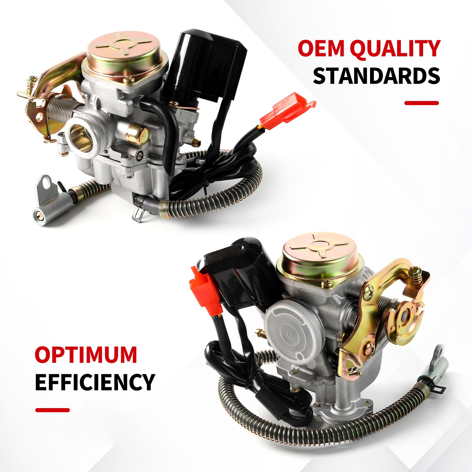 YDO GY6 50cc carburetor under scooter hood shows compact fit.