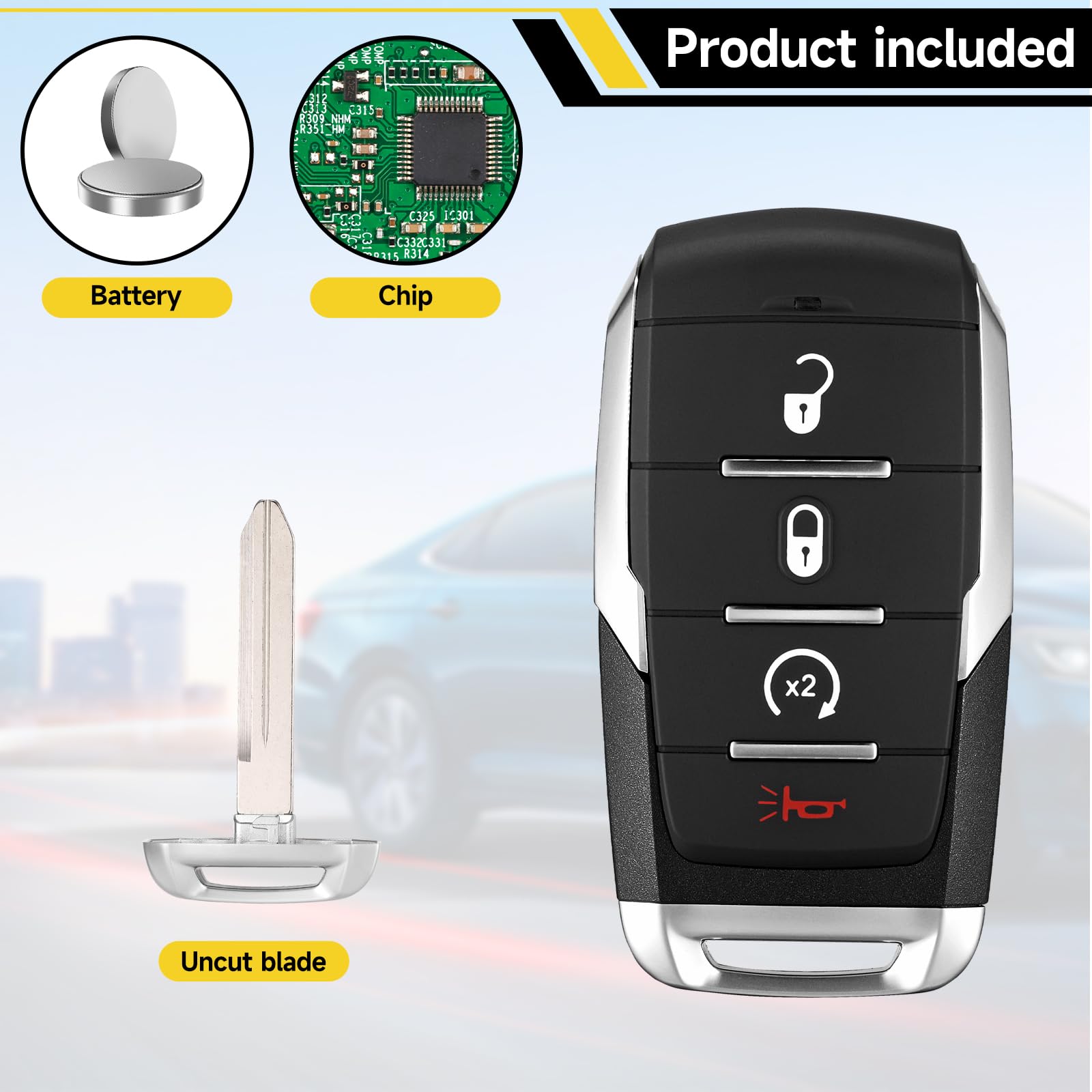 YDTHTLAH in-hand replacement fob for Dodge Ram 1500.