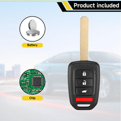 YDTHTLAH CRV key fob remote front view, fits 2014 2016 models