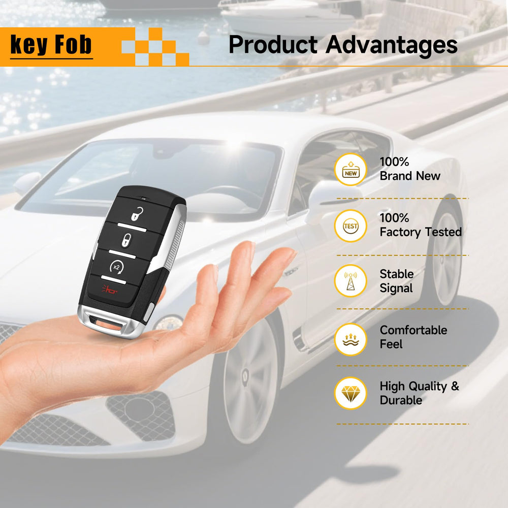 YDTHTLAH packaged fob with pre-installed battery and electronics.