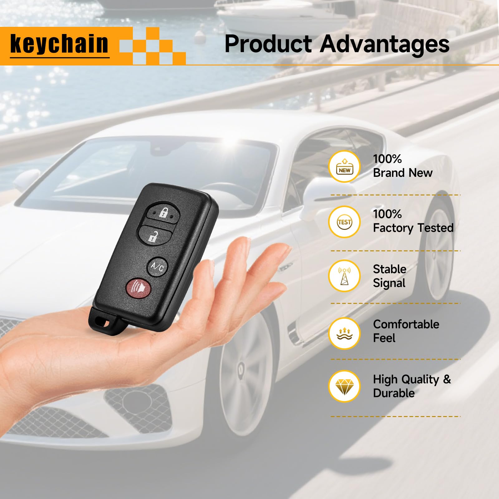 YDTHTLAH key fob battery preinstalled for quick use