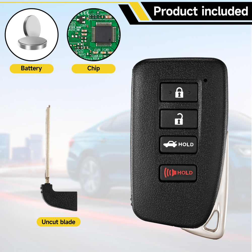 YDTHTLAH fob with battery preinstalled for quick use.