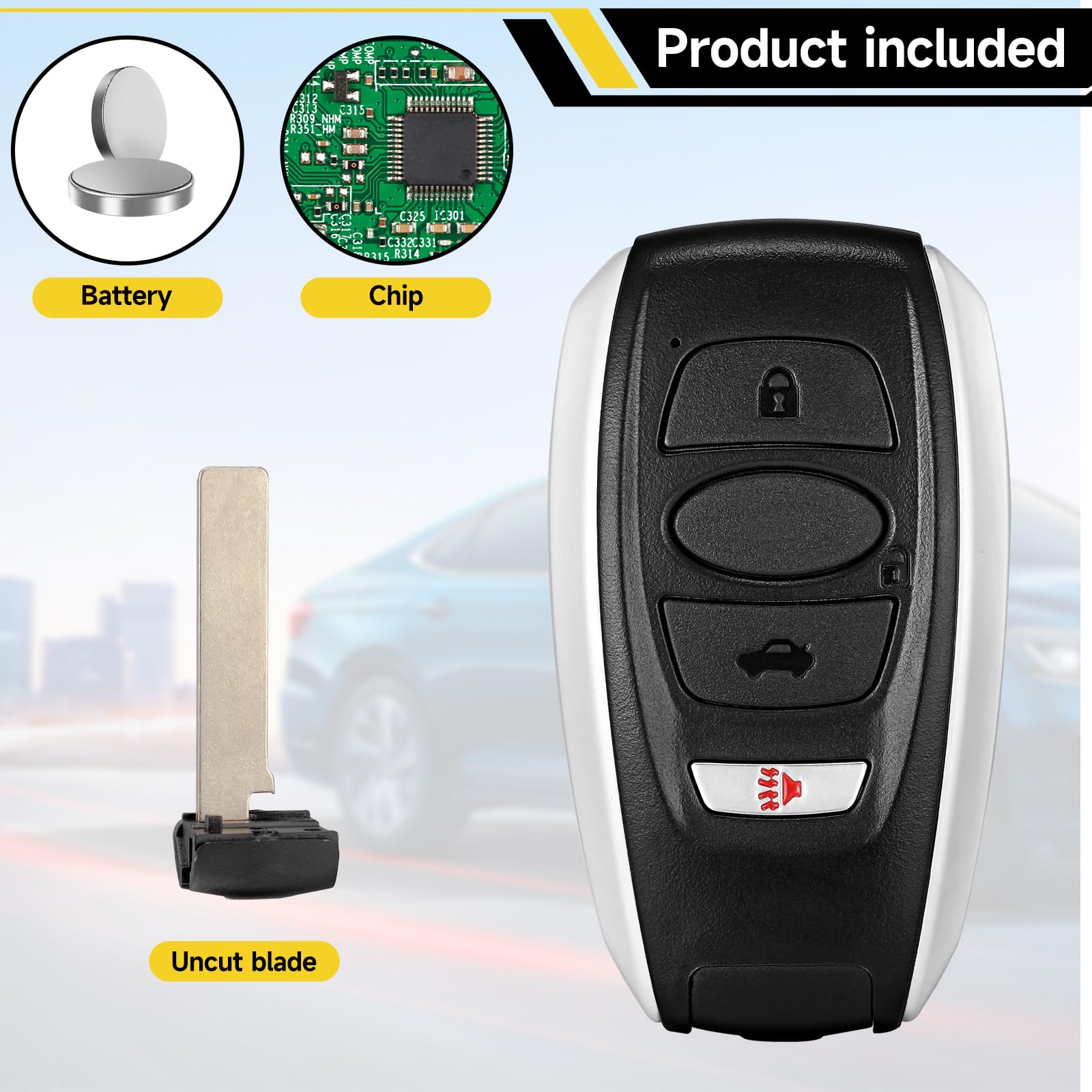 YDTHTLAH smart key fob for Impreza WRX STI 2016-2018 supports easy programming by pros