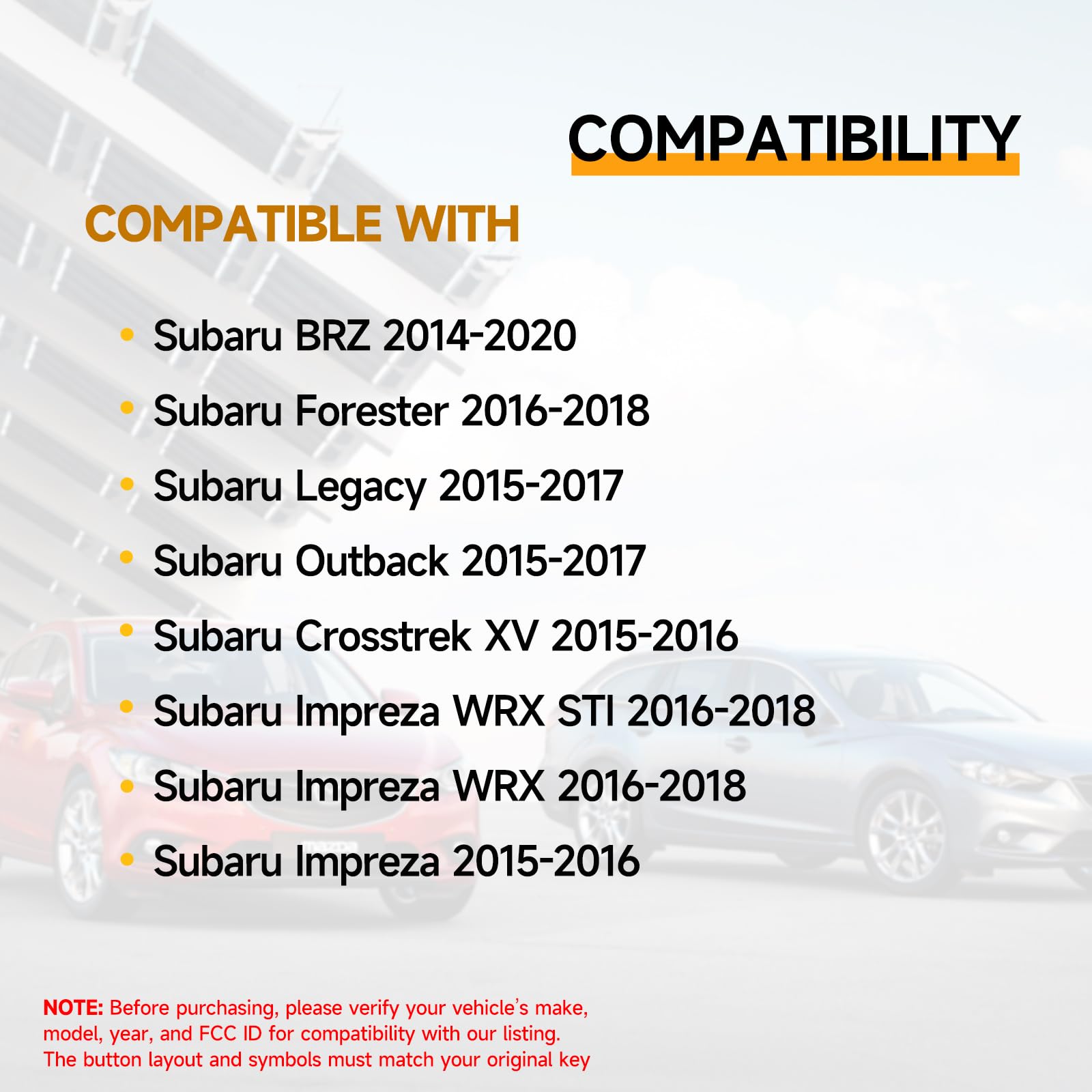 YDTHTLAH smart key fob for Outback 2015-2017 ensures quick replacement