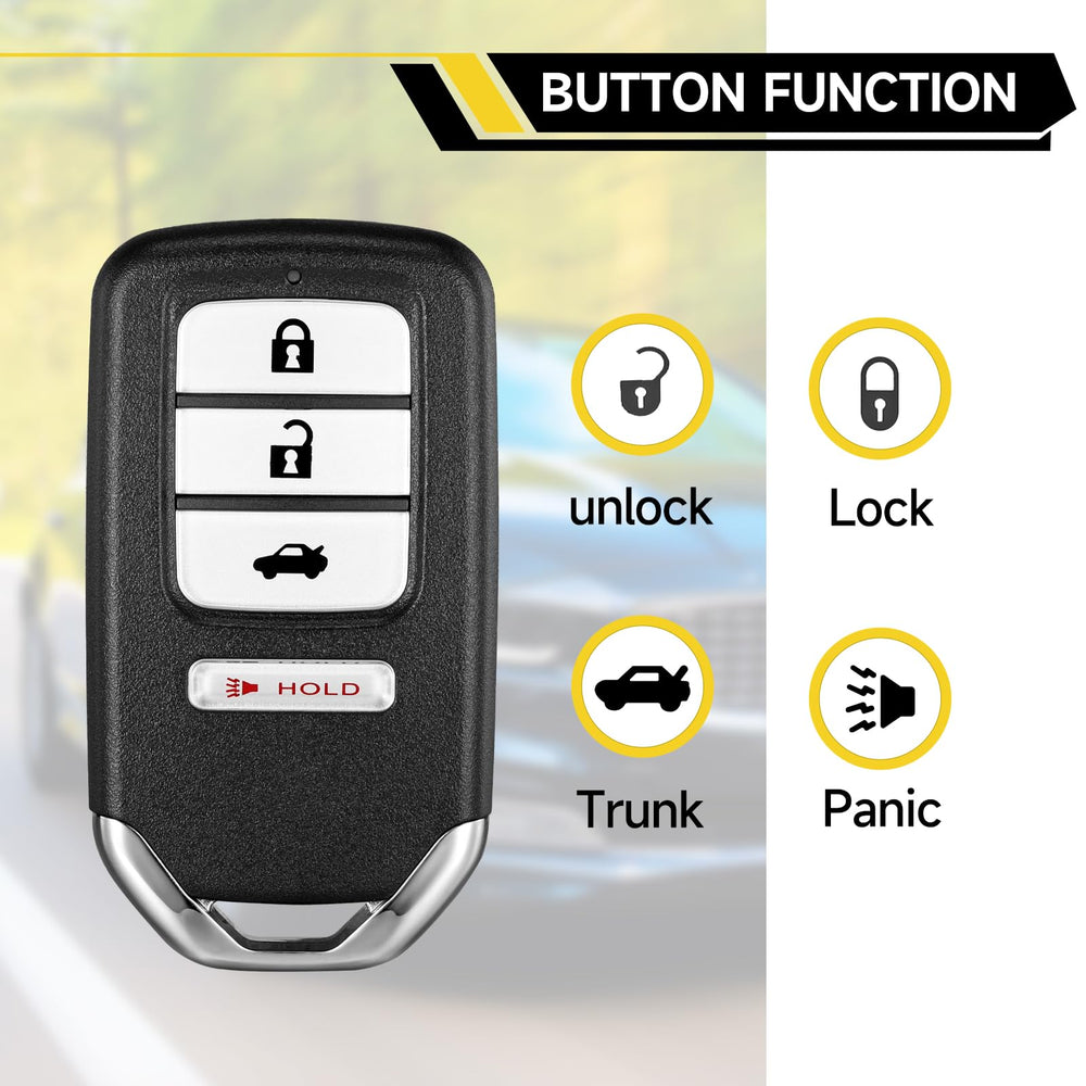 YDTHTLAH smart fob side angle for Honda Accord, model 2013-2015.