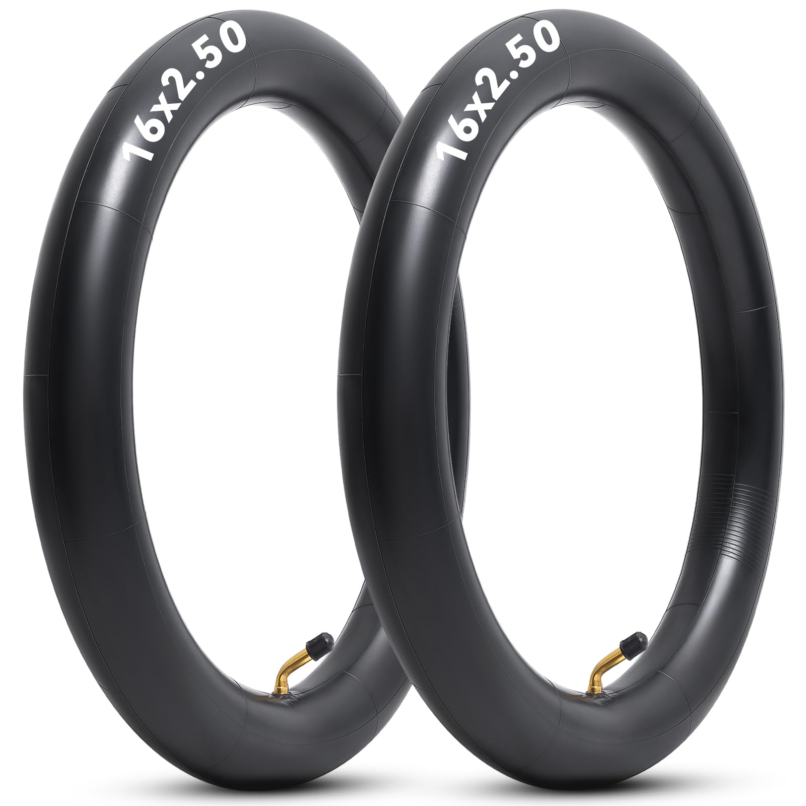 YeYouC 16x2.50 inner tubes twin-pack ready for quick replacement.
