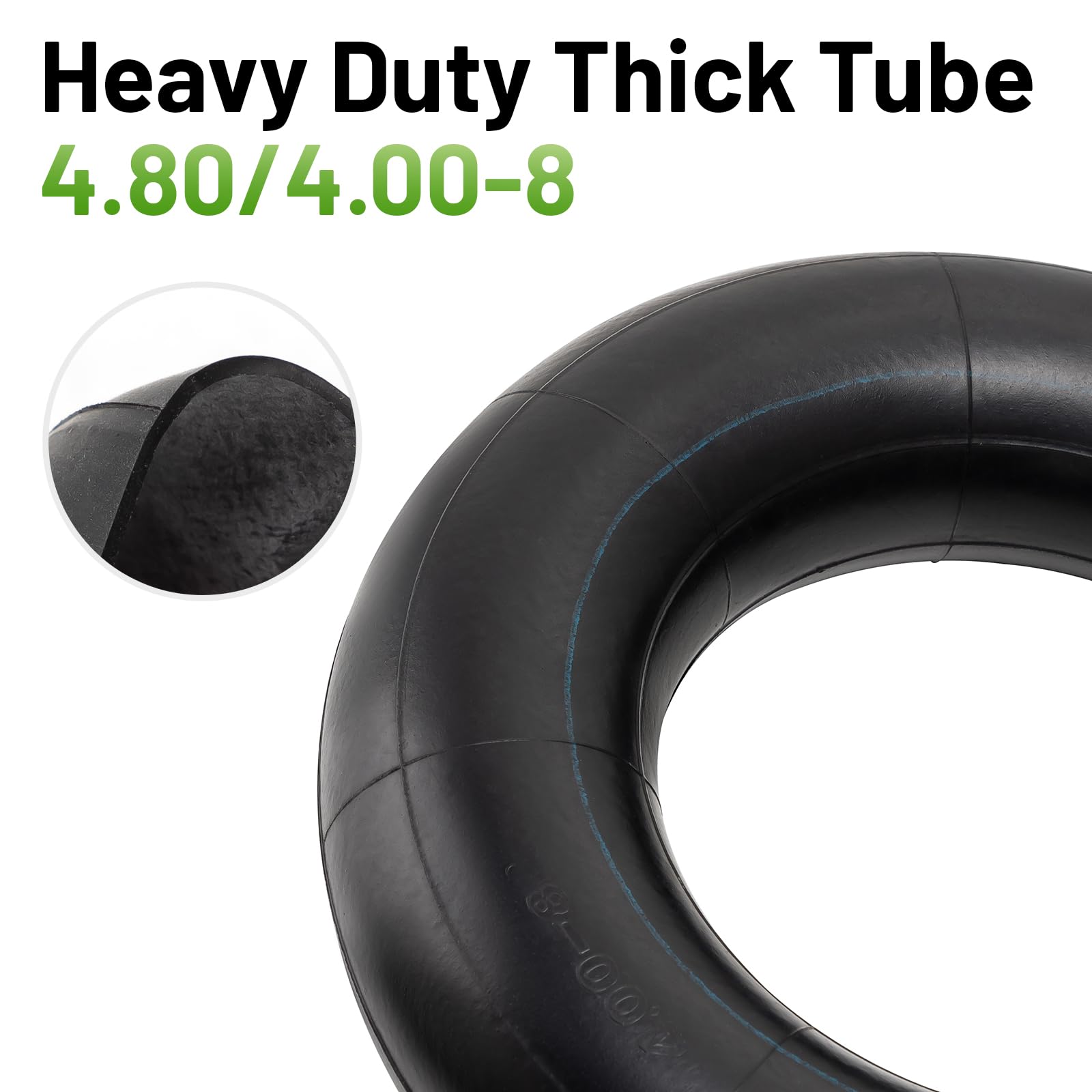 YeYouC 480-400-8 inner tube rubber detail highlights durable material.