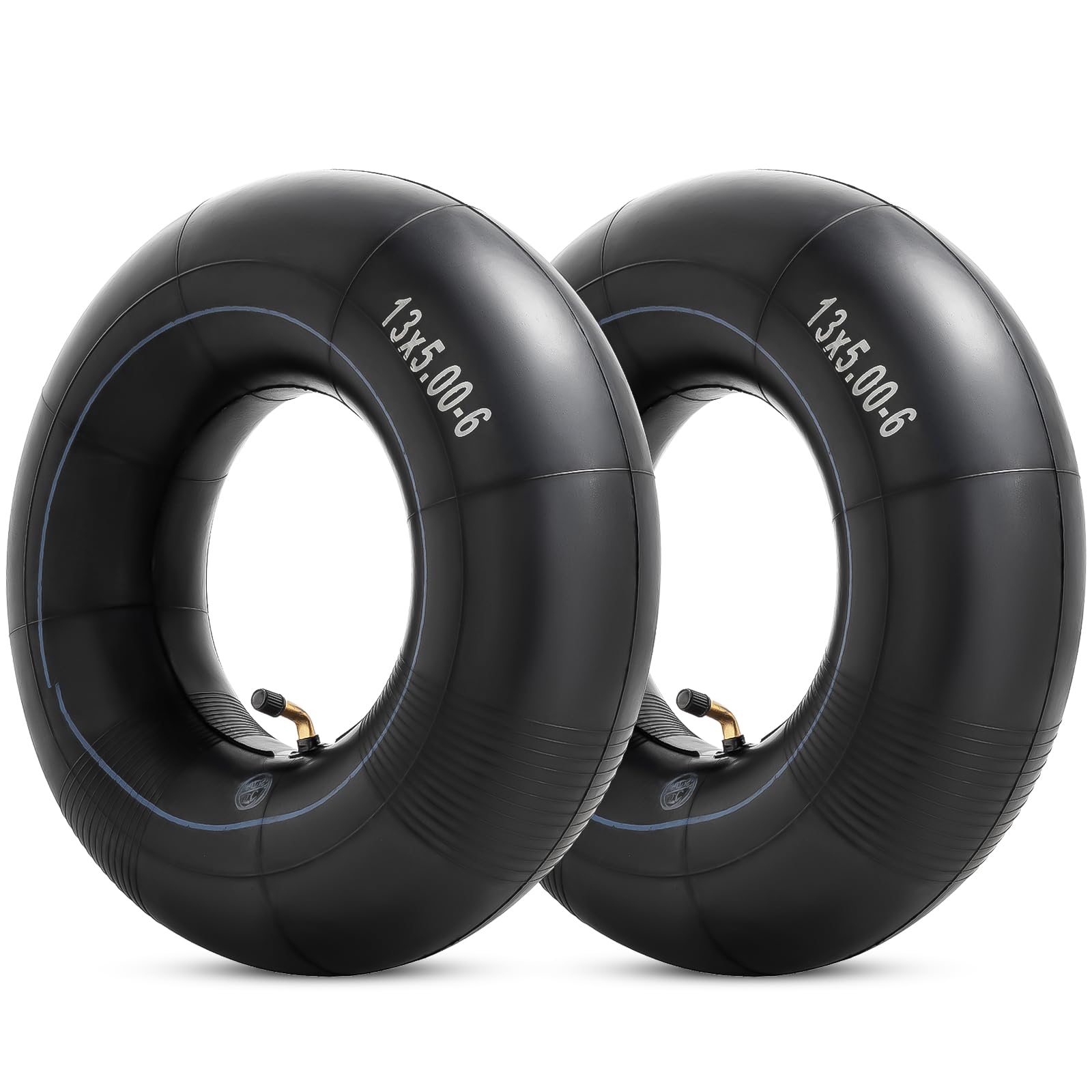 YeYouC heavy-duty 13x5.00-6 inner tube with TR87 bent valve for steady inflation