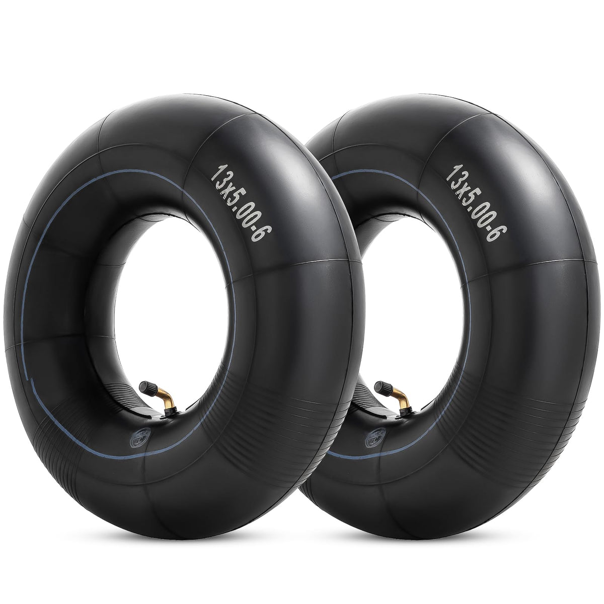 YeYouC heavy-duty 13x5.00-6 inner tube with TR87 bent valve for steady inflation
