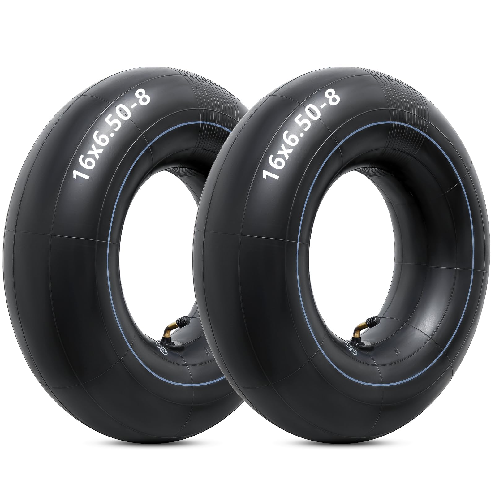 YeYouC heavy-duty inner tube for 16x6.50-8 with TR-87 bent valve enhances air retention