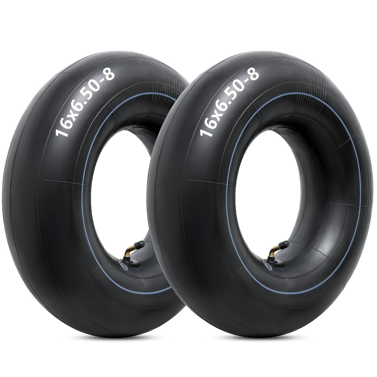 YeYouC heavy-duty inner tube for 16x6.50-8 with TR-87 bent valve enhances air retention