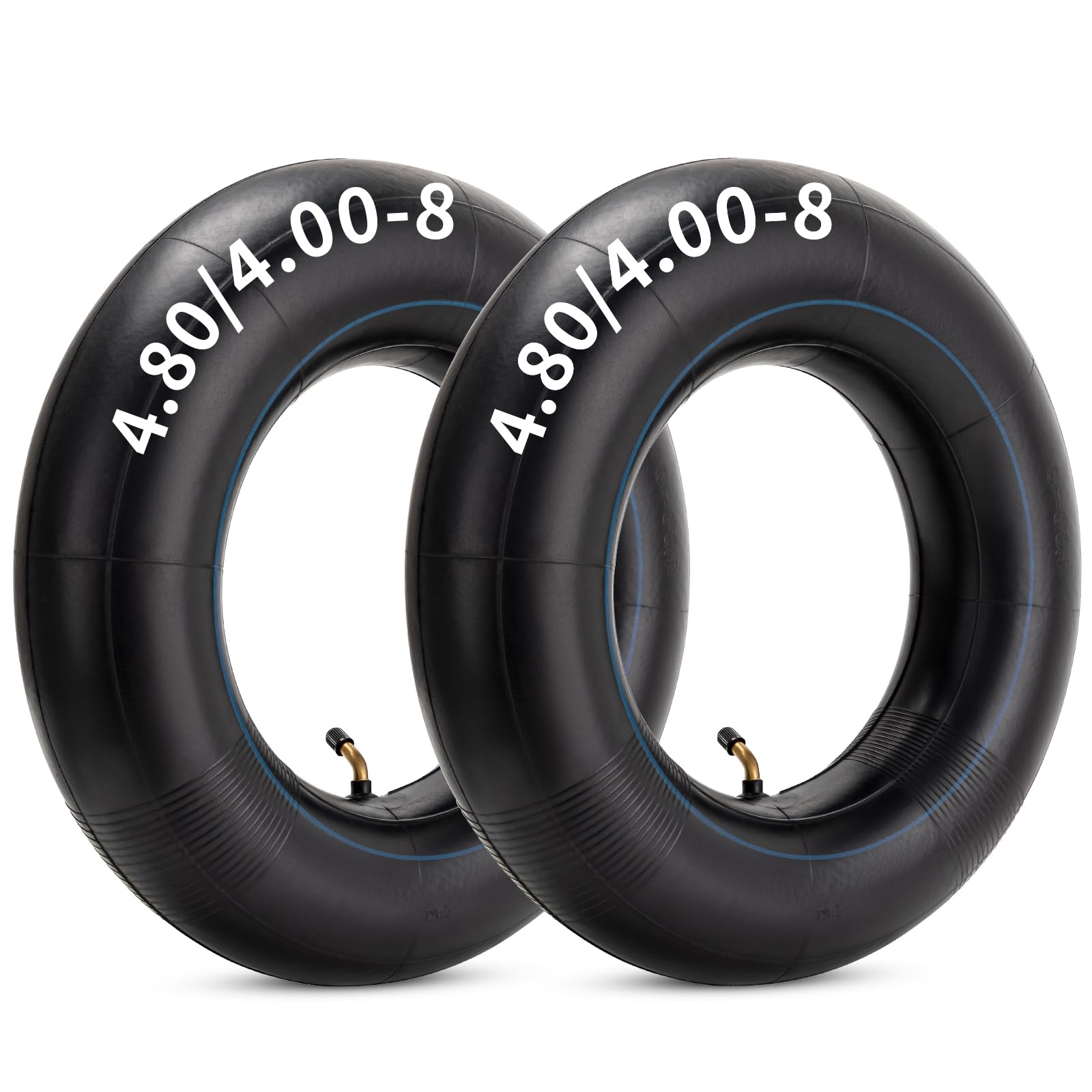 YeYouC heavy-duty 480-400-8 inner tube with TR87 valve, ideal for wheelbarrow tires.