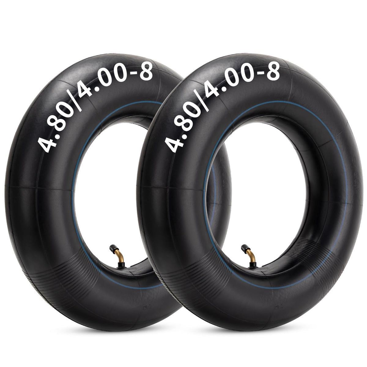 YeYouC heavy-duty 480-400-8 inner tube with TR87 valve, ideal for wheelbarrow tires.
