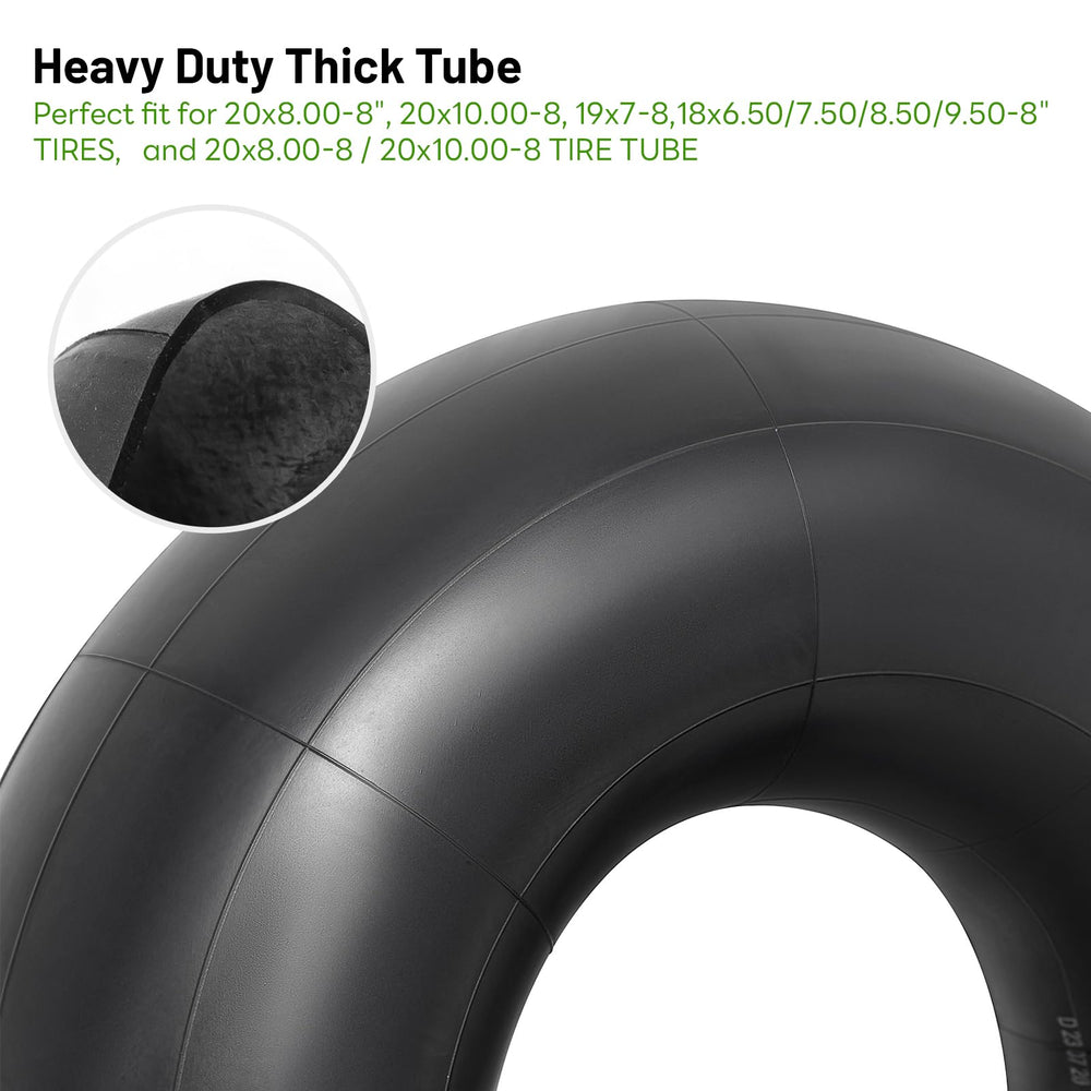 YeYouC inner tube demonstrates compatibility with 20x10-8 tires for wider options.
