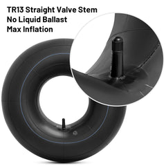 YeYouC inner tube installed on lawn mower wheel for a smooth ride.