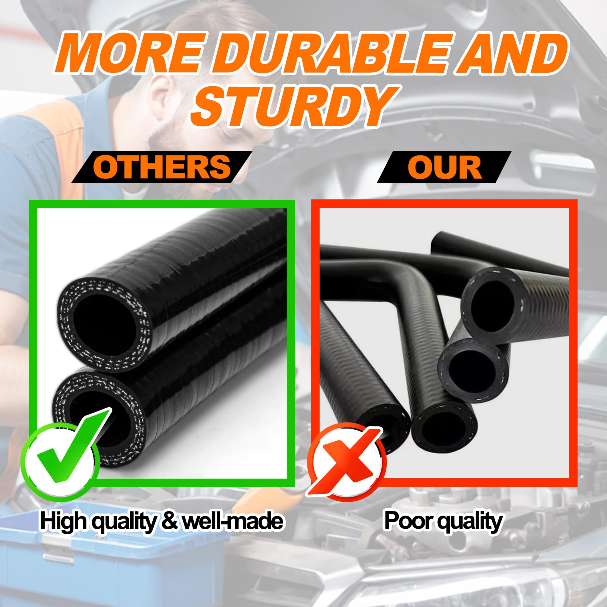 Yecatre universal 5/8in ID coolant line fitting a variety of vehicles