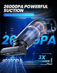 Yedop cordless car vacuum enables long runtime and easy reach.