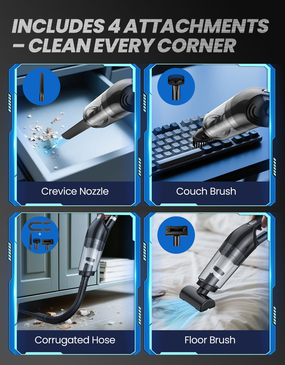 Yedop large dust cup makes emptying quick and mess-free.