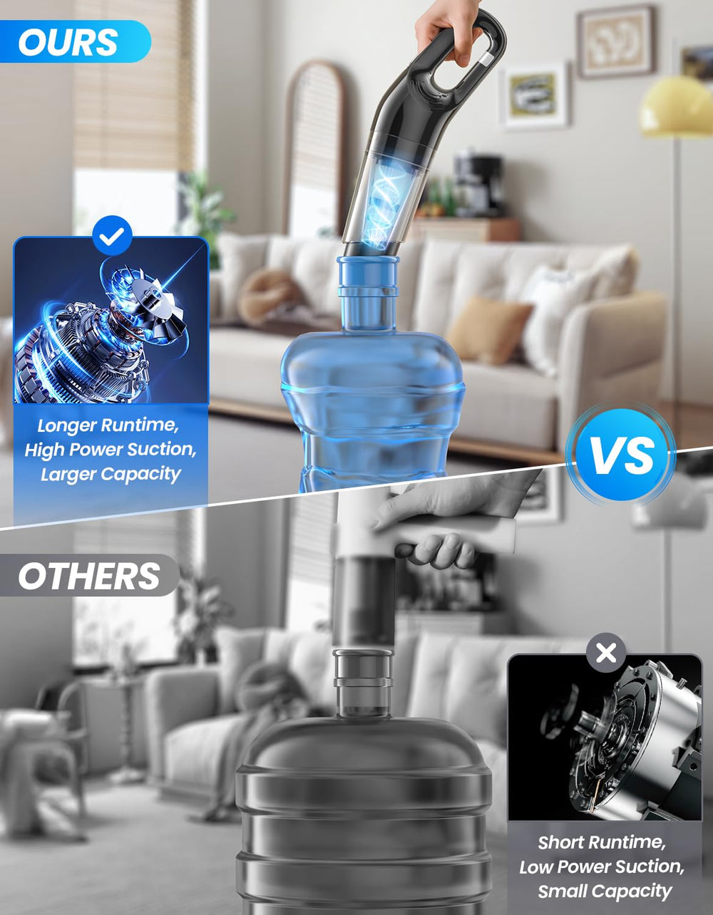 Yedop washable filter ensures easy maintenance and reuse.