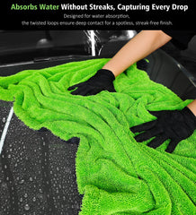 YeewayVeh Agile Giant dual-sided towel drying glass and chrome without streaks.